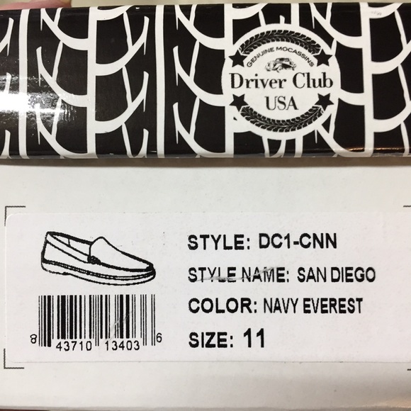 Classic preppy Driver Club USA San Diego navy driving fancy Loafers Size 11 - Picture 7 of 7